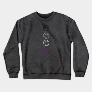 Asexual Pride Flag Smileys Crewneck Sweatshirt